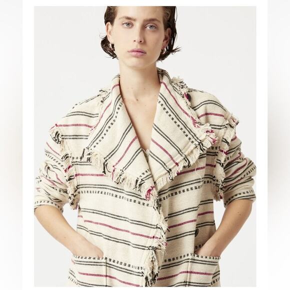 Isabel Marant Striped Jacket Coat - Picture 4 of 12